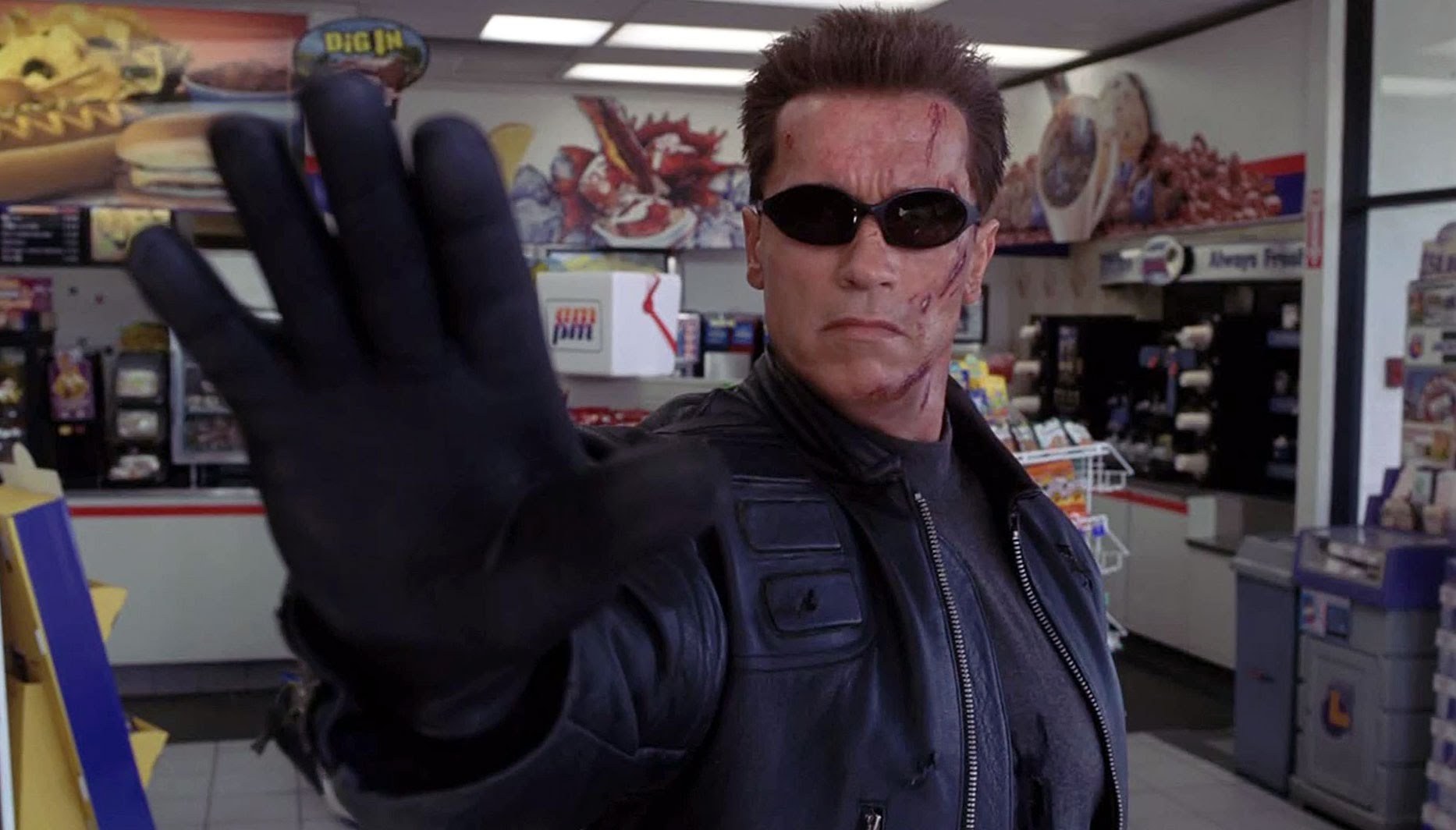 Terminator - Talk To The Hand Blank Meme Template