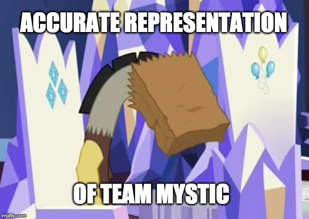 Team Mystic Has No Idea | ACCURATE REPRESENTATION; OF TEAM MYSTIC | image tagged in mlp | made w/ Imgflip meme maker