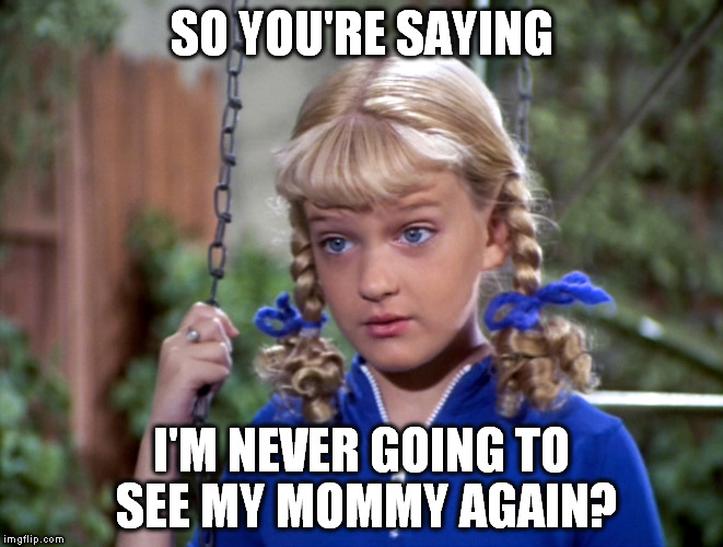 SO YOU'RE SAYING I'M NEVER GOING TO SEE MY MOMMY AGAIN? | made w/ Imgflip meme maker