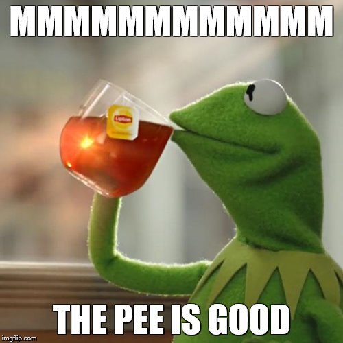 But That's None Of My Business | MMMMMMMMMMMM; THE PEE IS GOOD | image tagged in memes,but thats none of my business,kermit the frog | made w/ Imgflip meme maker