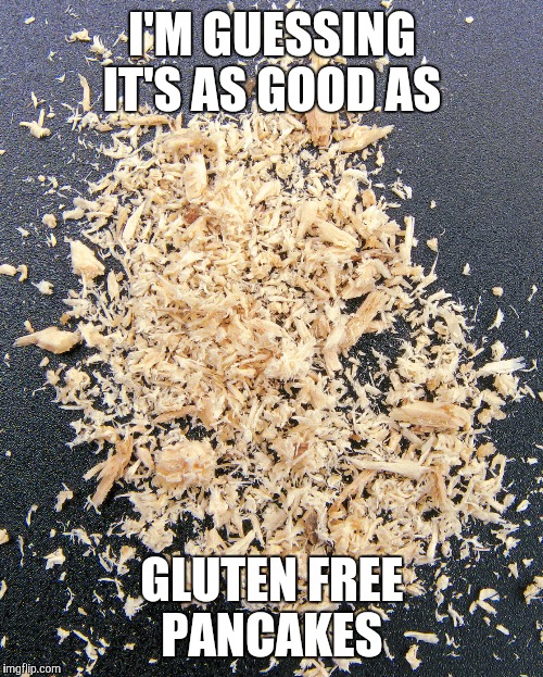 I'M GUESSING IT'S AS GOOD AS GLUTEN FREE PANCAKES | made w/ Imgflip meme maker