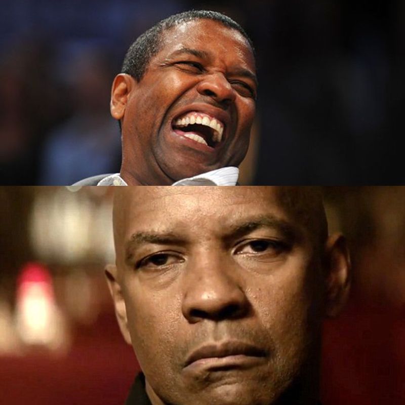 Denzel Happy Sad Blank Meme Template