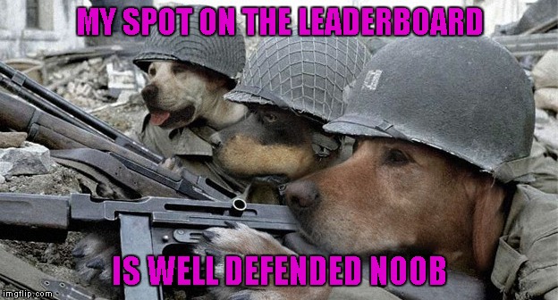 MY SPOT ON THE LEADERBOARD IS WELL DEFENDED NOOB | made w/ Imgflip meme maker