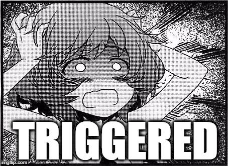 Triggered Yukari | TRIGGERED | image tagged in girls und panzer,anime,anime meme | made w/ Imgflip meme maker