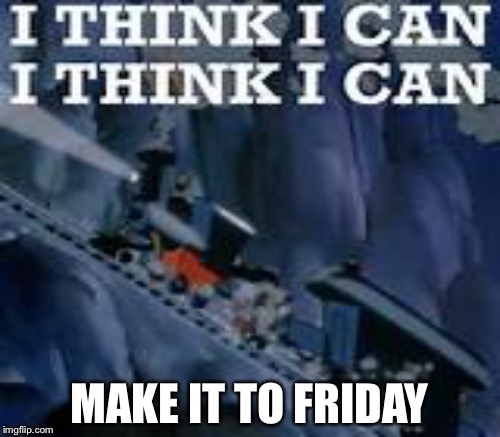 Just 2 more days | MAKE IT TO FRIDAY | image tagged in memes | made w/ Imgflip meme maker