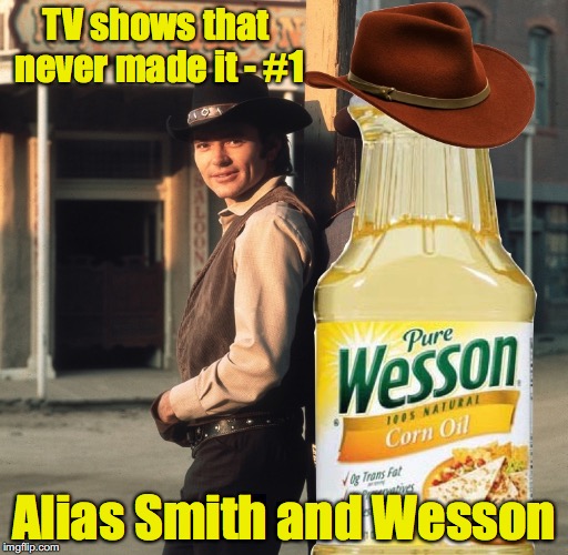 Oh Wait, that's the gun | TV shows that never made it - #1; Alias Smith and Wesson | image tagged in tv shows,smith and jones,canned | made w/ Imgflip meme maker