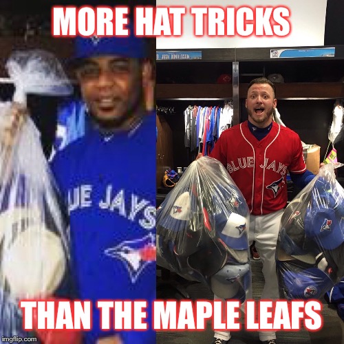 MORE HAT TRICKS; THAN THE MAPLE LEAFS | image tagged in baseball,hockey,toronto maple leafs | made w/ Imgflip meme maker