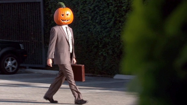 Pumpkin Head Suit Blank Meme Template