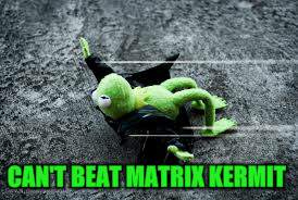 CAN'T BEAT MATRIX KERMIT | made w/ Imgflip meme maker