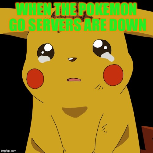 pokemon | WHEN THE POKEMON GO SERVERS ARE DOWN | image tagged in pokemon,scumbag | made w/ Imgflip meme maker