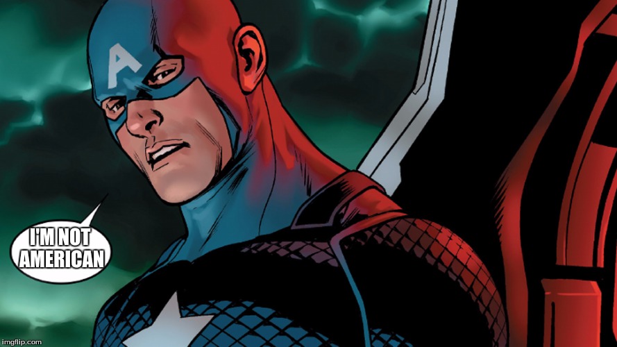 Captain America Hail Hydra | I'M NOT AMERICAN | image tagged in captain america hail hydra,plot twist | made w/ Imgflip meme maker