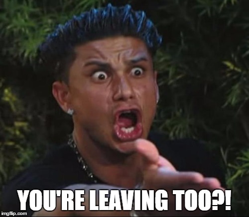 YOU'RE LEAVING TOO?! | made w/ Imgflip meme maker