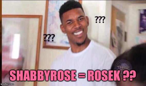 SHABBYROSE = ROSEK ?? | made w/ Imgflip meme maker