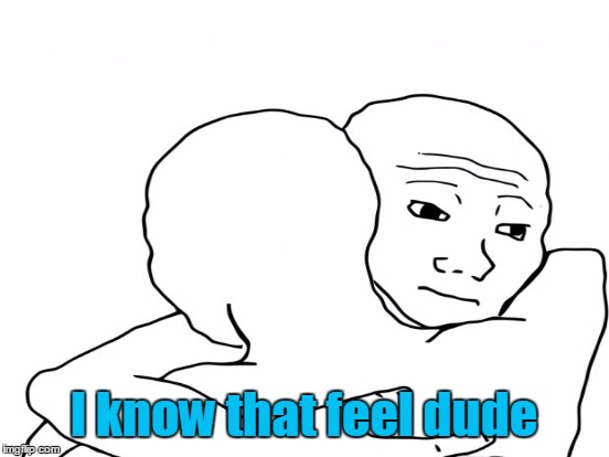 I know that feel dude | made w/ Imgflip meme maker
