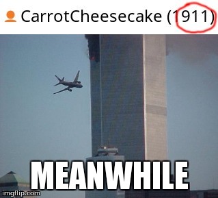 I didn't mean to, I swear! | MEANWHILE | image tagged in meme,9/11 | made w/ Imgflip meme maker