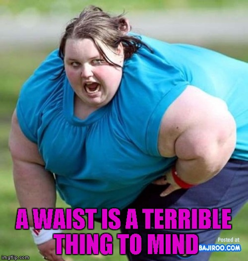 A WAIST IS A TERRIBLE THING TO MIND | made w/ Imgflip meme maker