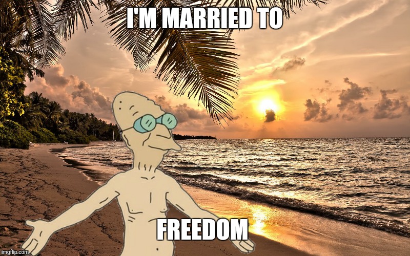I'M MARRIED TO FREEDOM | made w/ Imgflip meme maker