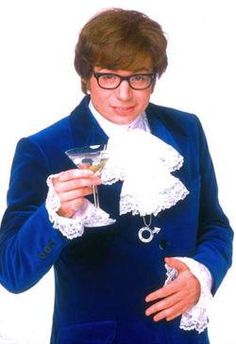 High Quality Austin Powers with Martini Blank Meme Template