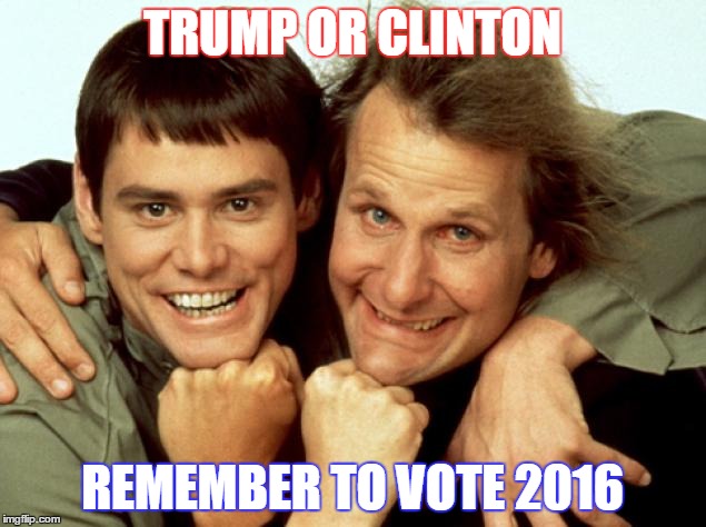 trump clinton | TRUMP OR CLINTON; REMEMBER TO VOTE 2016 | image tagged in vote 2016 | made w/ Imgflip meme maker