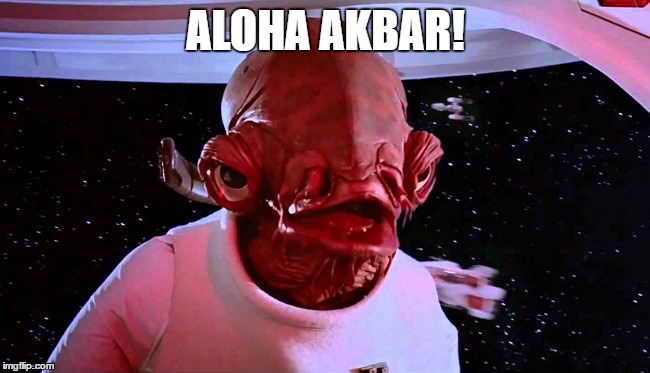 Aloha Akbar | ALOHA AKBAR! | image tagged in aloha akbar | made w/ Imgflip meme maker