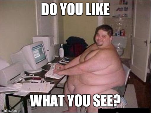 fat guy javascript | DO YOU LIKE; WHAT YOU SEE? | image tagged in fat guy javascript | made w/ Imgflip meme maker