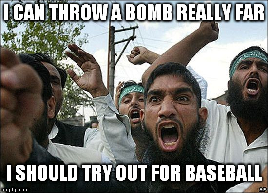 I CAN THROW A BOMB REALLY FAR I SHOULD TRY OUT FOR BASEBALL | made w/ Imgflip meme maker