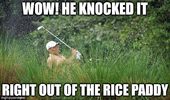 WOW! HE KNOCKED IT RIGHT OUT OF THE RICE PADDY | made w/ Imgflip meme maker