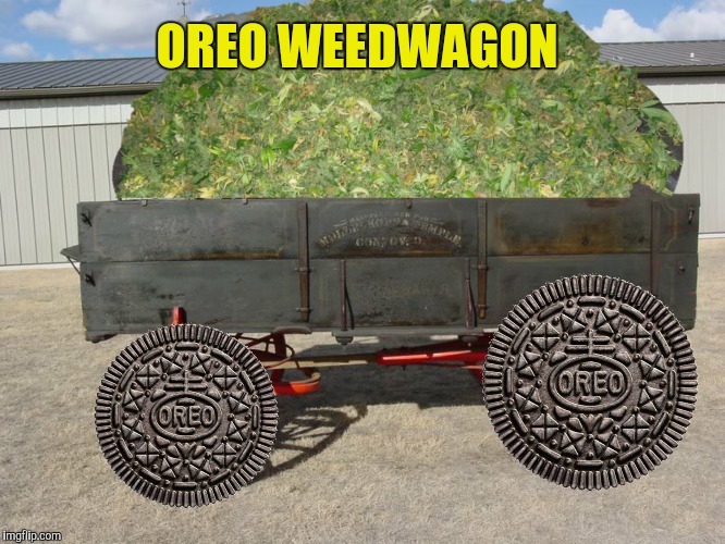 The problem is that someone keeps eating the wheels | OREO WEEDWAGON | image tagged in oreos,reo speedwagon | made w/ Imgflip meme maker