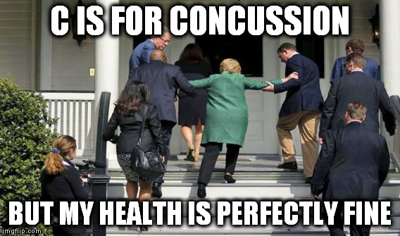 C IS FOR CONCUSSION BUT MY HEALTH IS PERFECTLY FINE | made w/ Imgflip meme maker