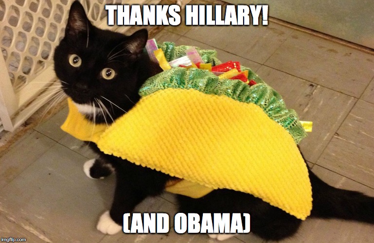 THANKS HILLARY! (AND OBAMA) | made w/ Imgflip meme maker