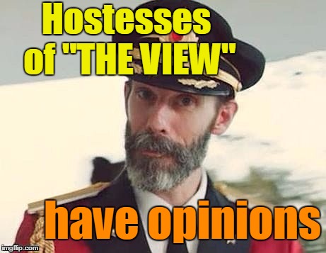 Captain Obvious | Hostesses of "THE VIEW" have opinions | image tagged in captain obvious | made w/ Imgflip meme maker