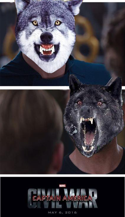 High Quality Marvel Civil War Wolves Blank Meme Template