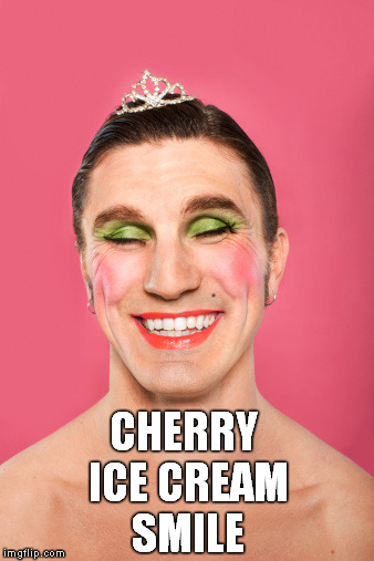 CHERRY ICE CREAM SMILE | image tagged in cherry,duran | made w/ Imgflip meme maker