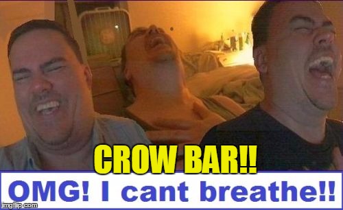 LMAO | CROW BAR!! | image tagged in lmao | made w/ Imgflip meme maker