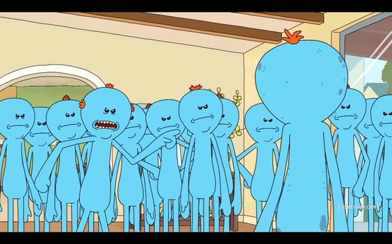 High Quality Mr. Meeseeks - Your Failures are your own, old man! Blank Meme Template