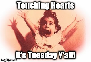 it's tuesday  | Touching Hearts; It's Tuesday Y'all! | image tagged in touching hearts,tuesday | made w/ Imgflip meme maker