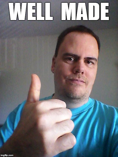 Thumbs up | WELL  MADE | image tagged in thumbs up | made w/ Imgflip meme maker