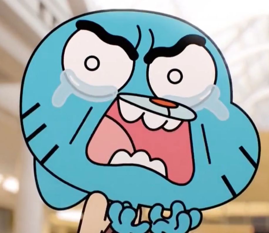 Gumball Pure Rage Face Blank Meme Template