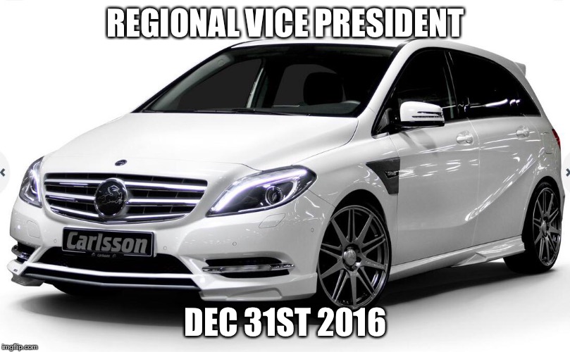 Goals | REGIONAL VICE PRESIDENT; DEC 31ST 2016 | image tagged in business | made w/ Imgflip meme maker