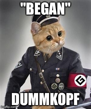 "BEGAN" DUMMKOPF | made w/ Imgflip meme maker