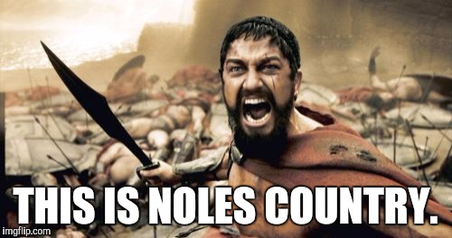 Sparta Leonidas | THIS IS NOLES COUNTRY. | image tagged in memes,sparta leonidas | made w/ Imgflip meme maker