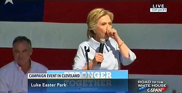 High Quality Hillary clinton Hacking coughing Blank Meme Template