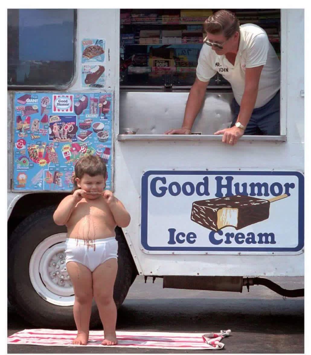 High Quality Fat kid eating ice cream Blank Meme Template
