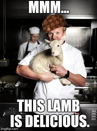 Yummy (Not Raw) Lamb. |  MMM... THIS LAMB IS DELICIOUS. | image tagged in gordon,ramsay,lamb,raw,masterchef,tasty | made w/ Imgflip meme maker