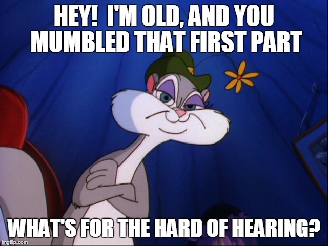HEY!  I'M OLD, AND YOU MUMBLED THAT FIRST PART WHAT'S FOR THE HARD OF HEARING? | image tagged in slappy | made w/ Imgflip meme maker