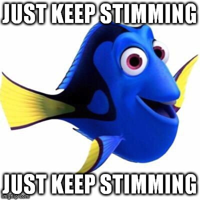 autie dory | JUST KEEP STIMMING; JUST KEEP STIMMING | image tagged in autism,dory | made w/ Imgflip meme maker