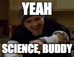 yeah science bitch | YEAH; SCIENCE, BUDDY | image tagged in yeah science bitch | made w/ Imgflip meme maker