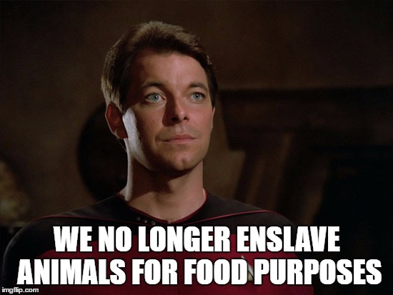 Image result for we no longer enslave animals for food