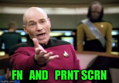 Picard Wtf Meme | FN   AND   PRNT SCRN | image tagged in memes,picard wtf | made w/ Imgflip meme maker