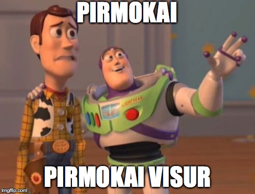 X, X Everywhere Meme | PIRMOKAI; PIRMOKAI VISUR | image tagged in memes,x x everywhere | made w/ Imgflip meme maker